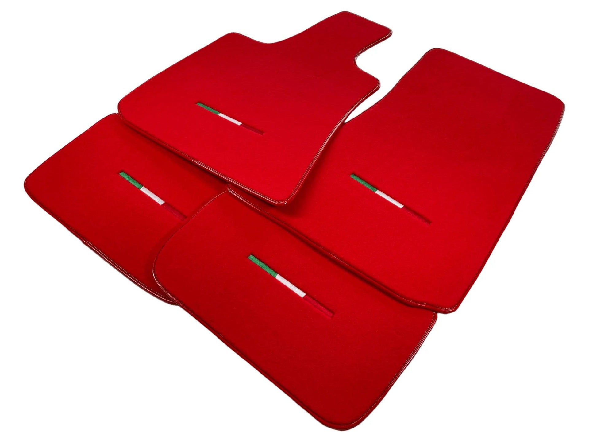 Red Floor Mats For Maserati Coupé (2001-2007) Italy Edition - AutoWin