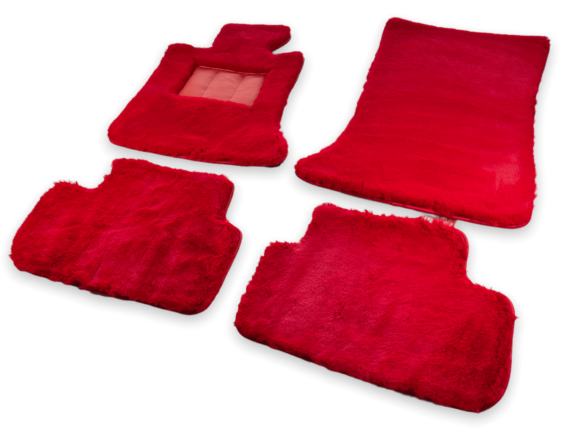 Red Sheepskin Floor Mats For Rolls Royce Shadow 1965-1977 Er56 Design Brand - AutoWin