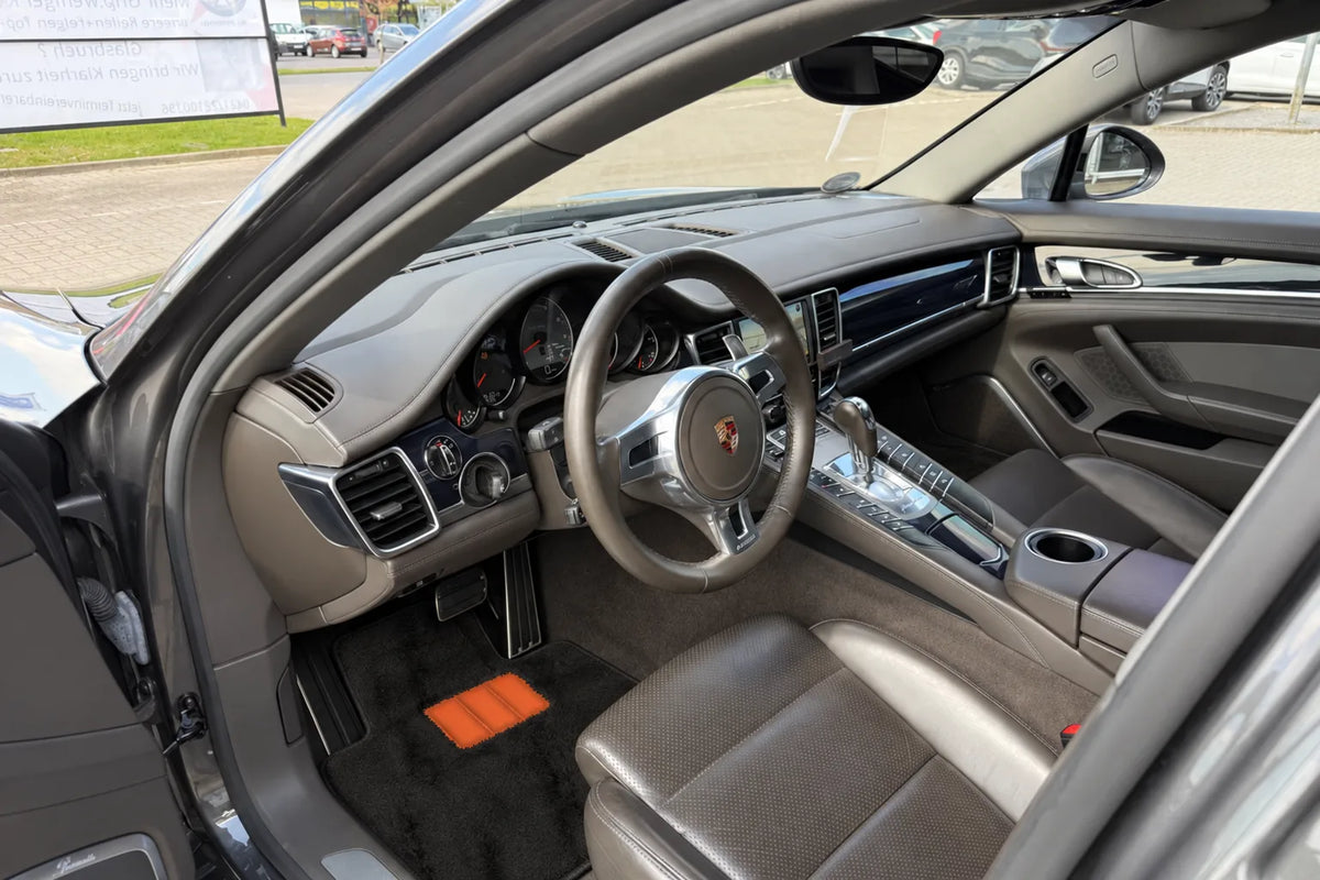 Sheepskin Floor Mats for Porsche Panamera (2009-2016) - Sheepskin Length, Various Color Options inside the vehicle