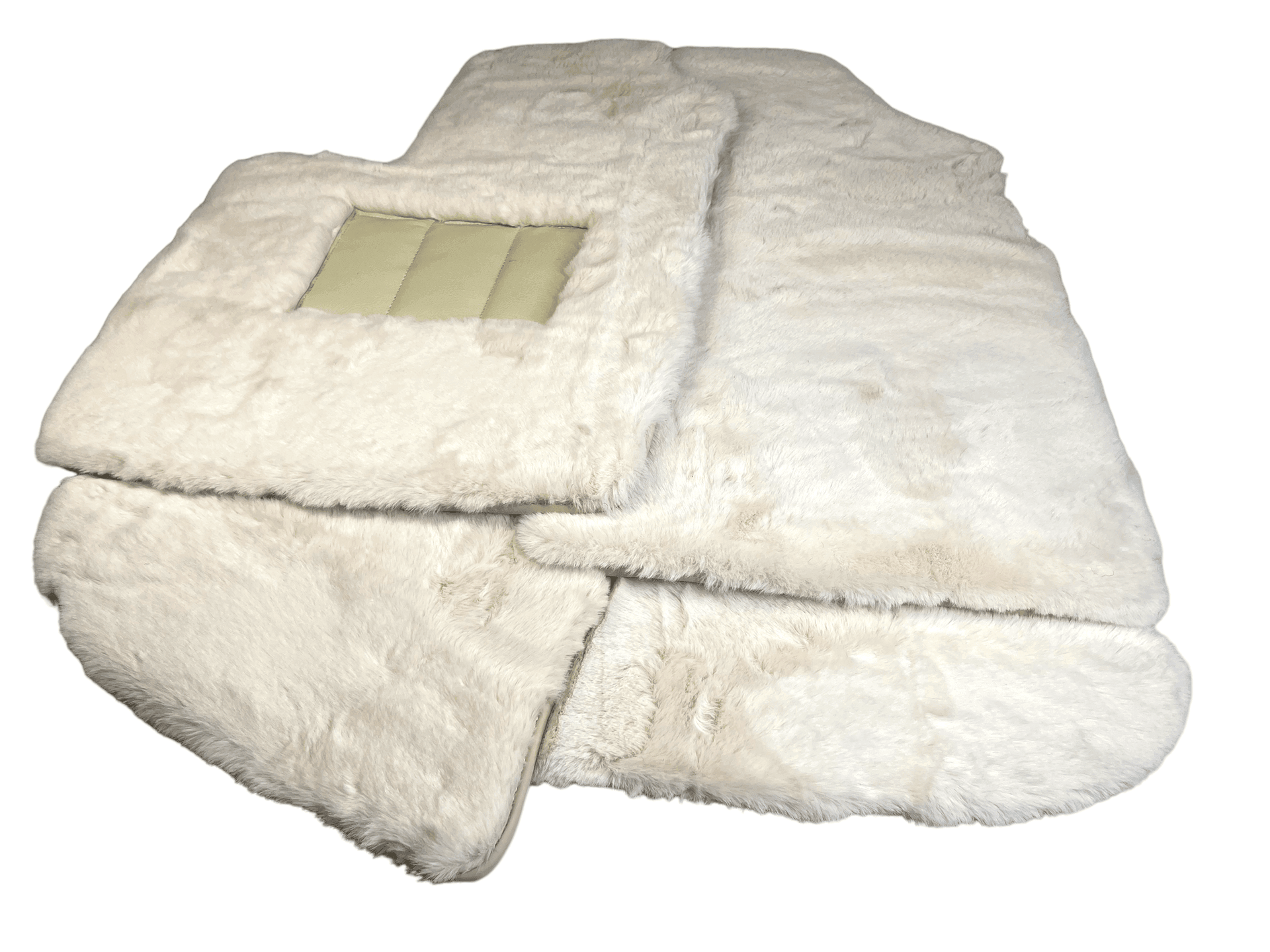 White Sheepskin Floor Mats For Bentley Continental GTC (2006–2011) Er56 Design - AutoWin