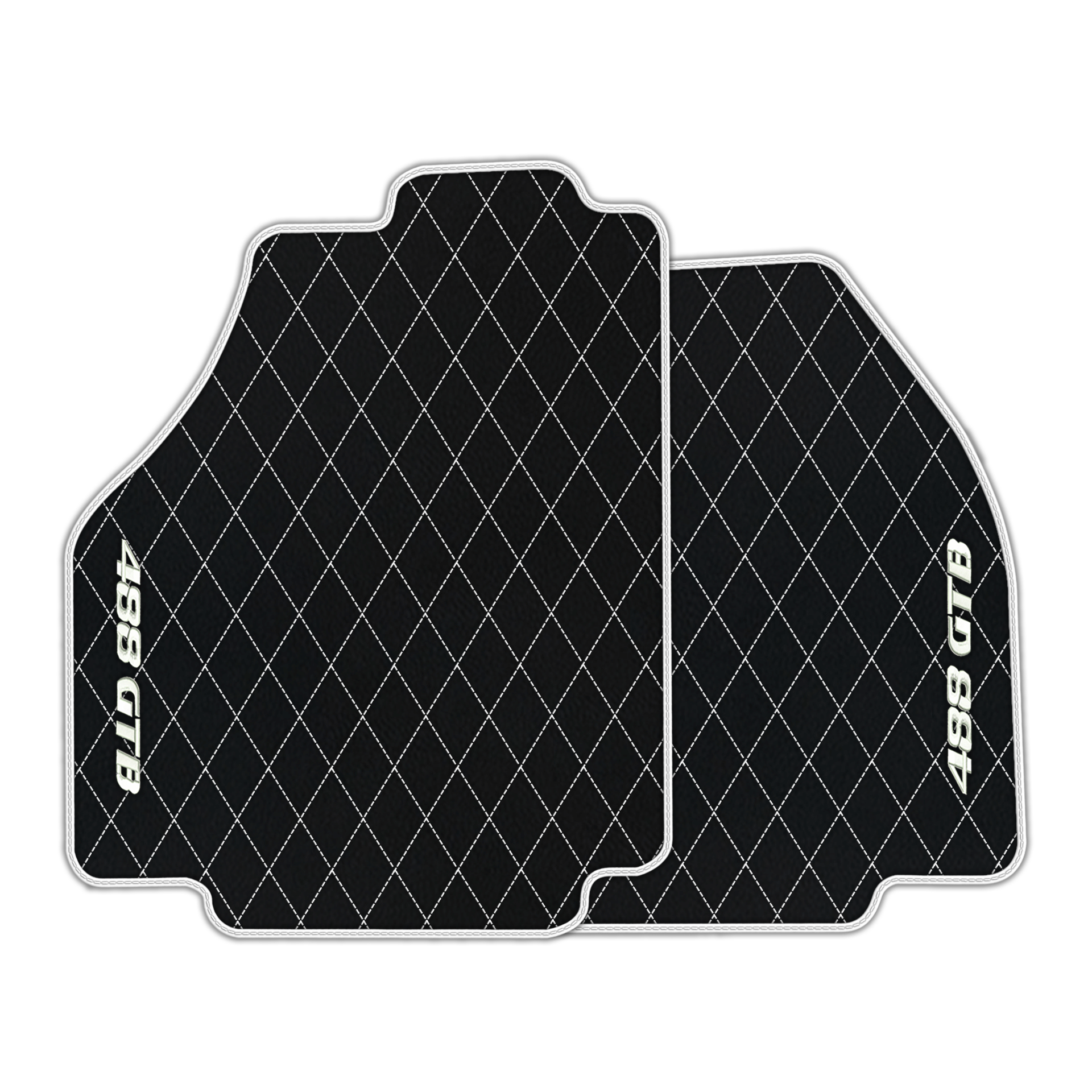 Premium Black Leather Floor Mats for Ferrari 458 Italia (2009-2015)