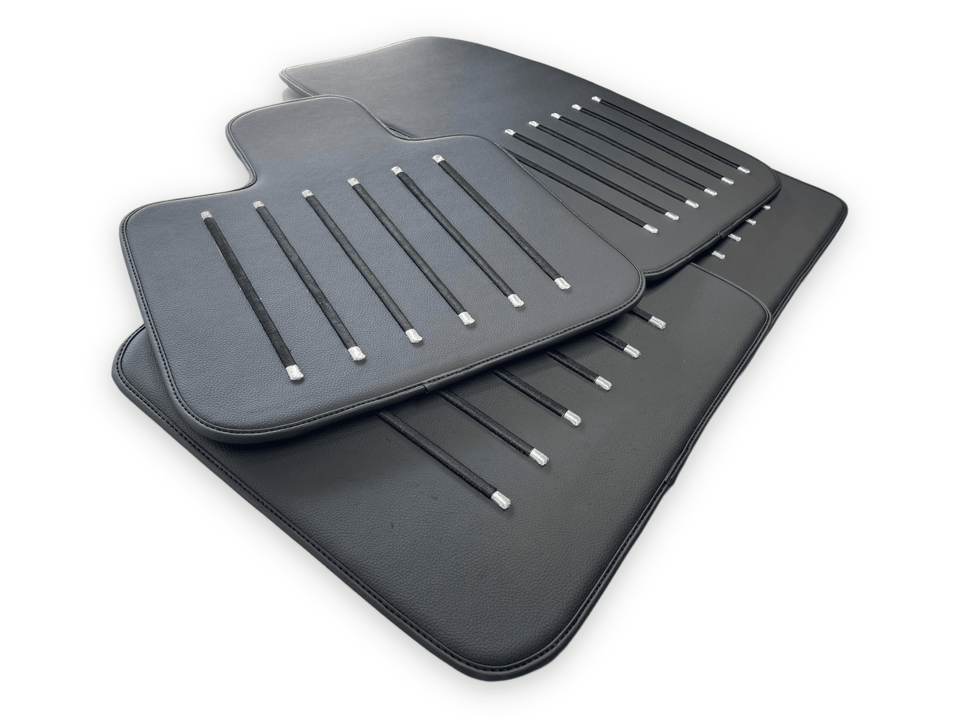 Leather Floor Mats For Rolls Royce Shadow 1965-1977 Black - AutoWin