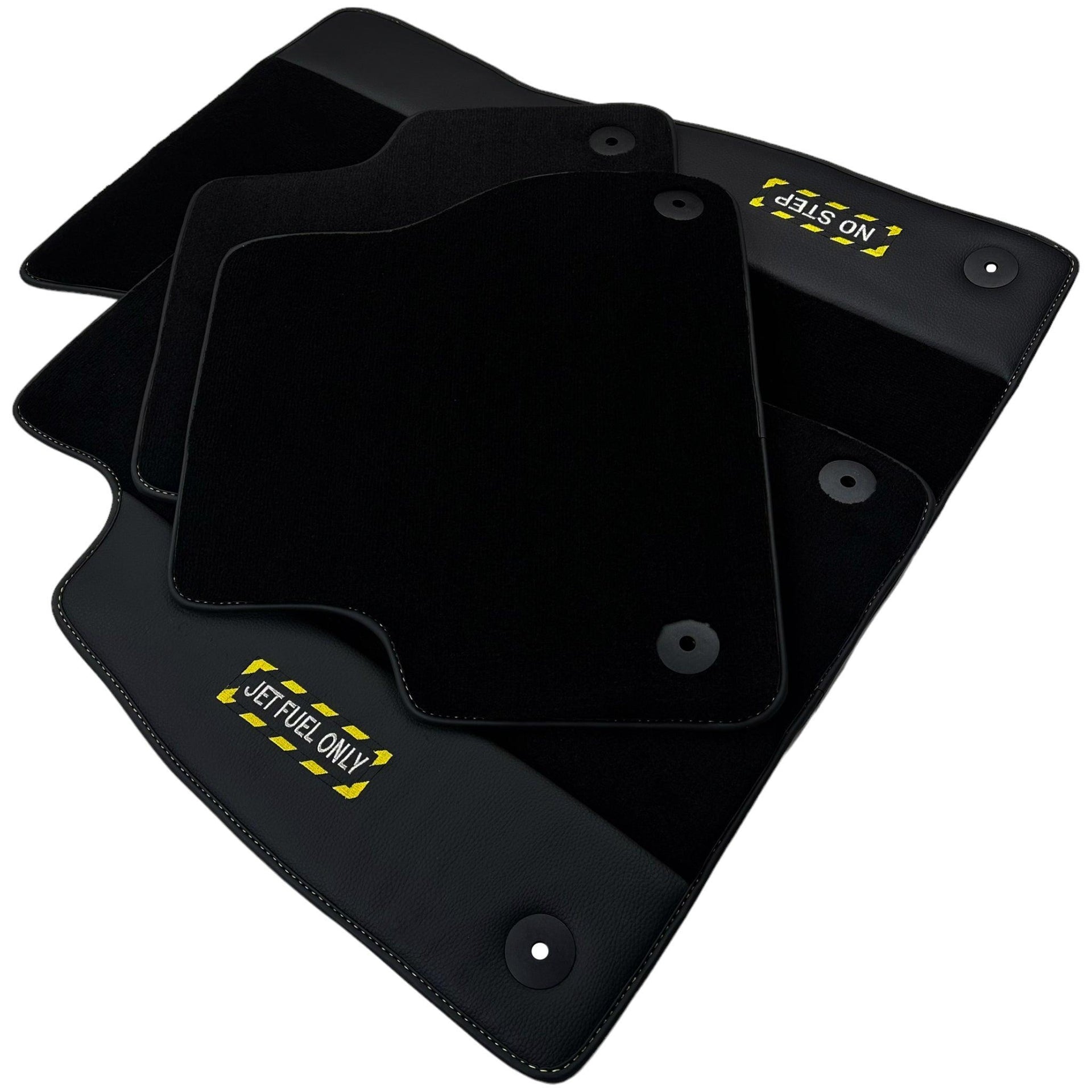 Black Floor Mats for Audi A4 - B5 Sedan (1995 - 1999) | Fighter Jet Edition - AutoWin