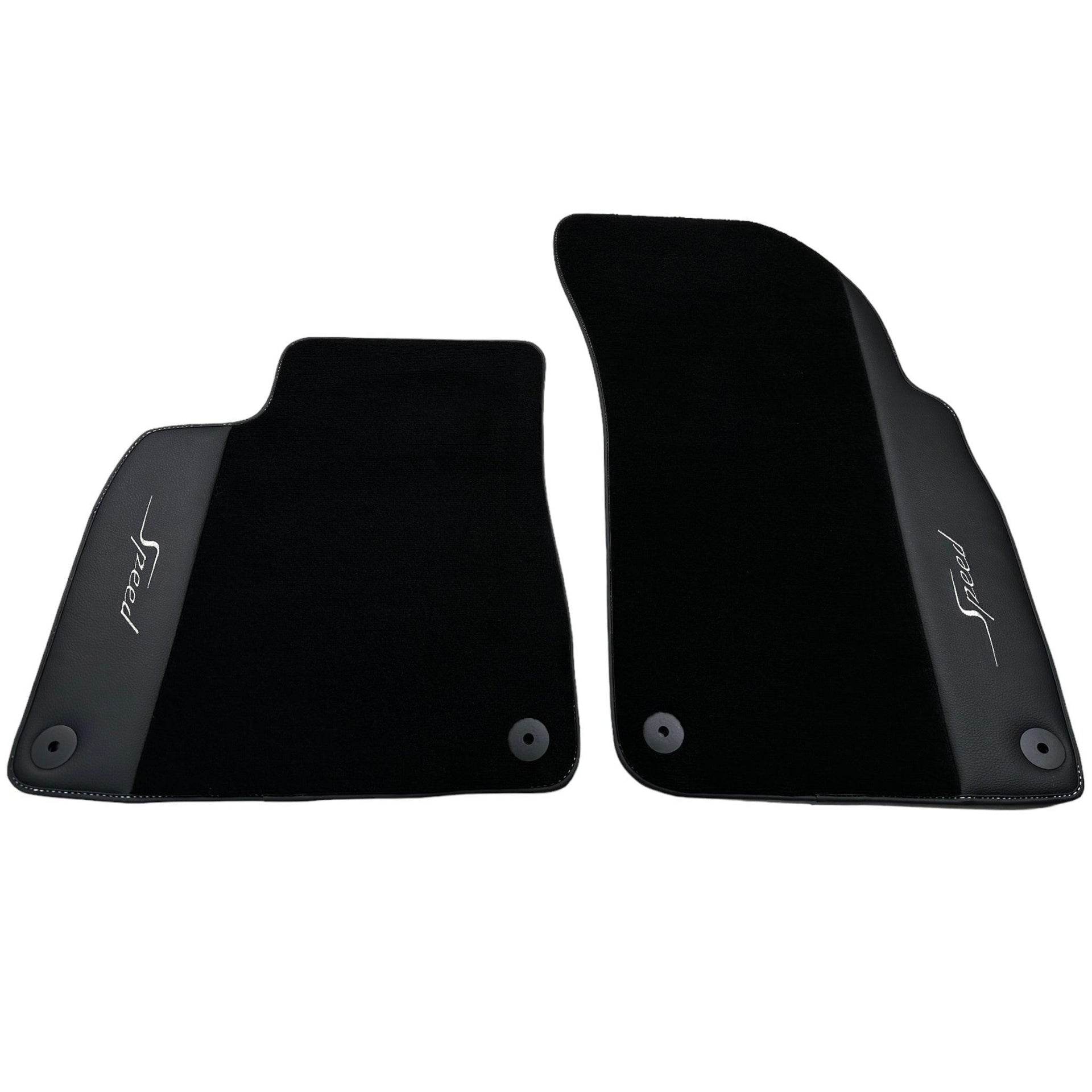 Black Floor Mats For Bentley Flying Spur (2013-2019) with Leather - AutoWin