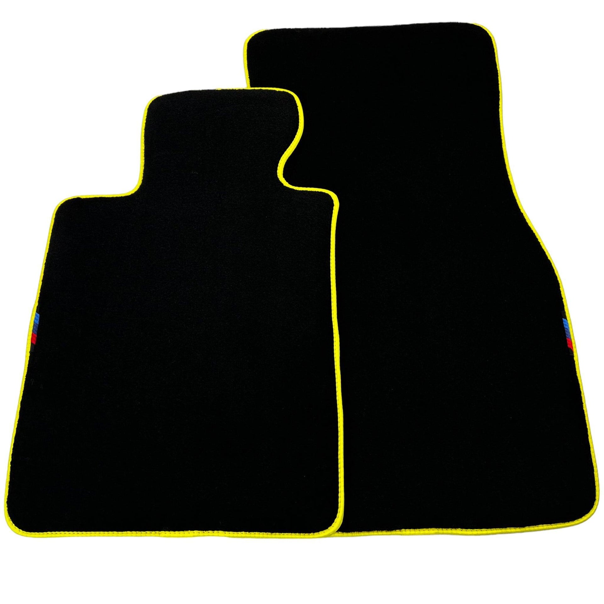 Black Floor Mats For BMW 6 Series E63 | Yellow Trim AutoWin Brand - AutoWin