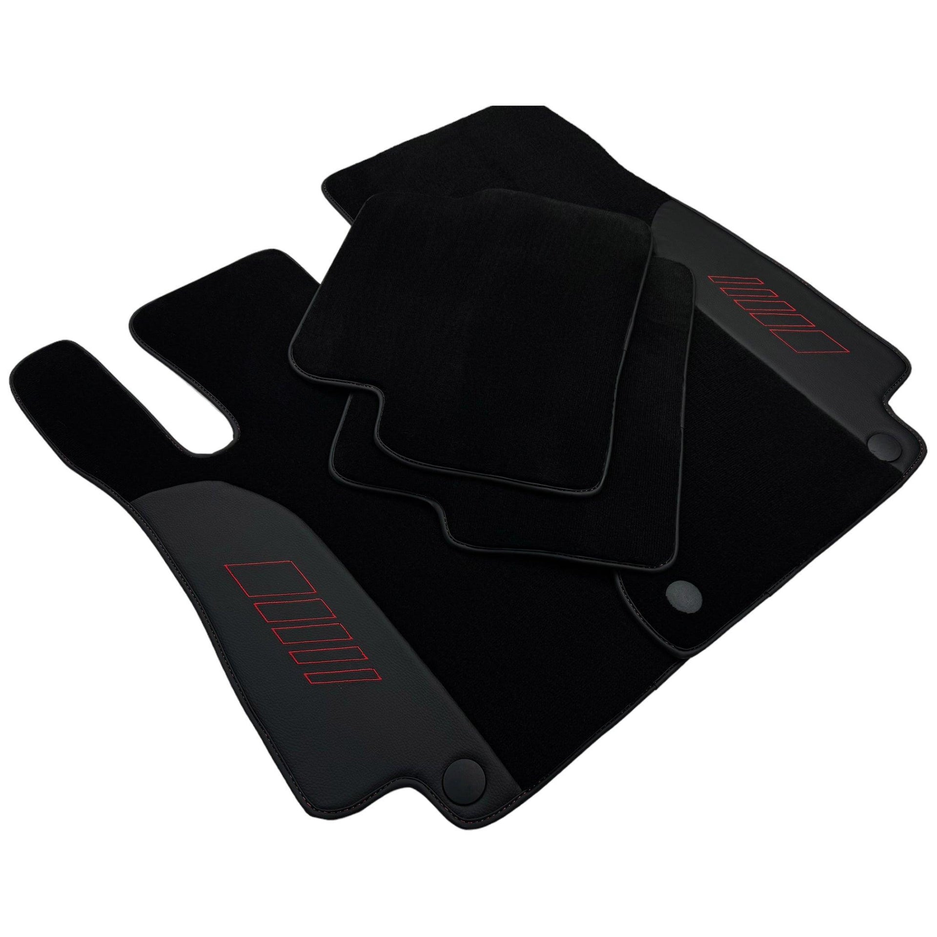 Black Floor Mats For Mercedes Benz A-Class W177 Hatchback Hybrid (2019-2023) | AutoWin Edition - AutoWin
