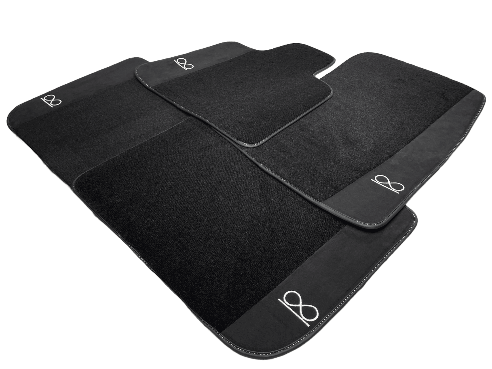 Black Floor Mats for Rolls Royce Shadow 1965-1977 Fluorescent - AutoWin