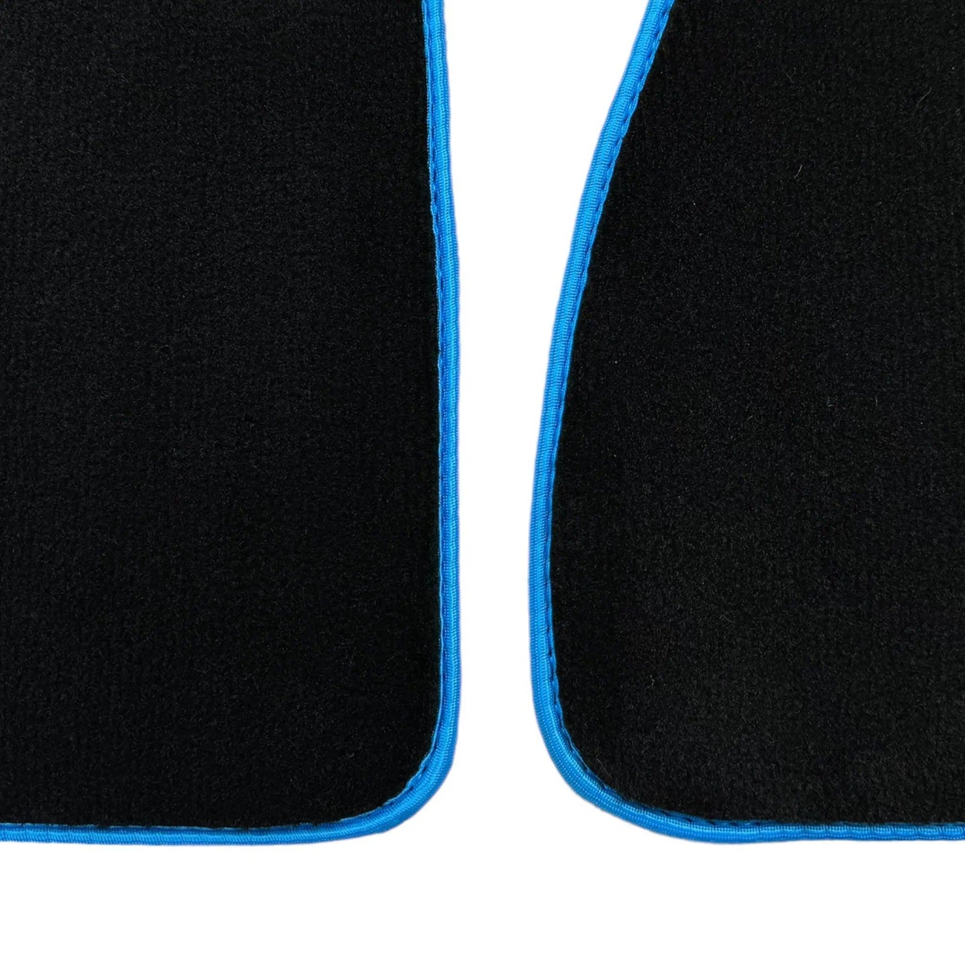 Black Mats For BMW M5 E28 | Sky Blue Trim - AutoWin