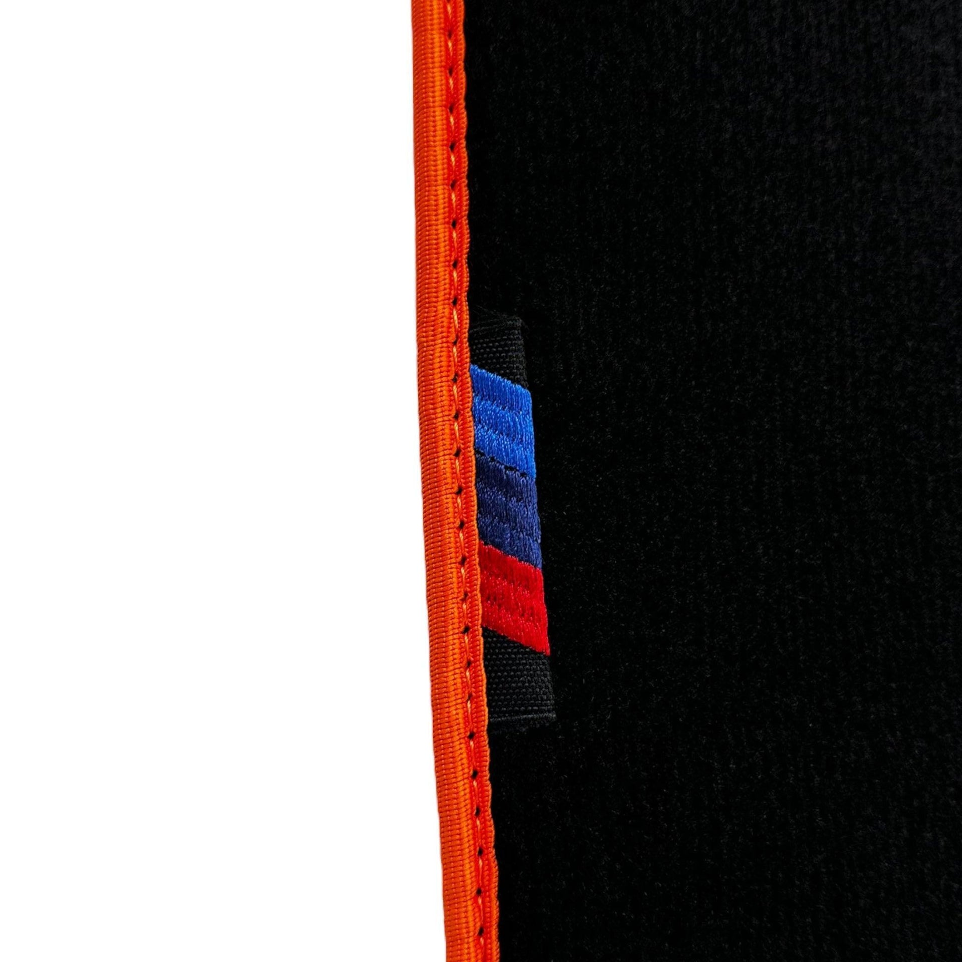 Black Mats For BMW M6 F12 Convertible | Orange Trim - AutoWin