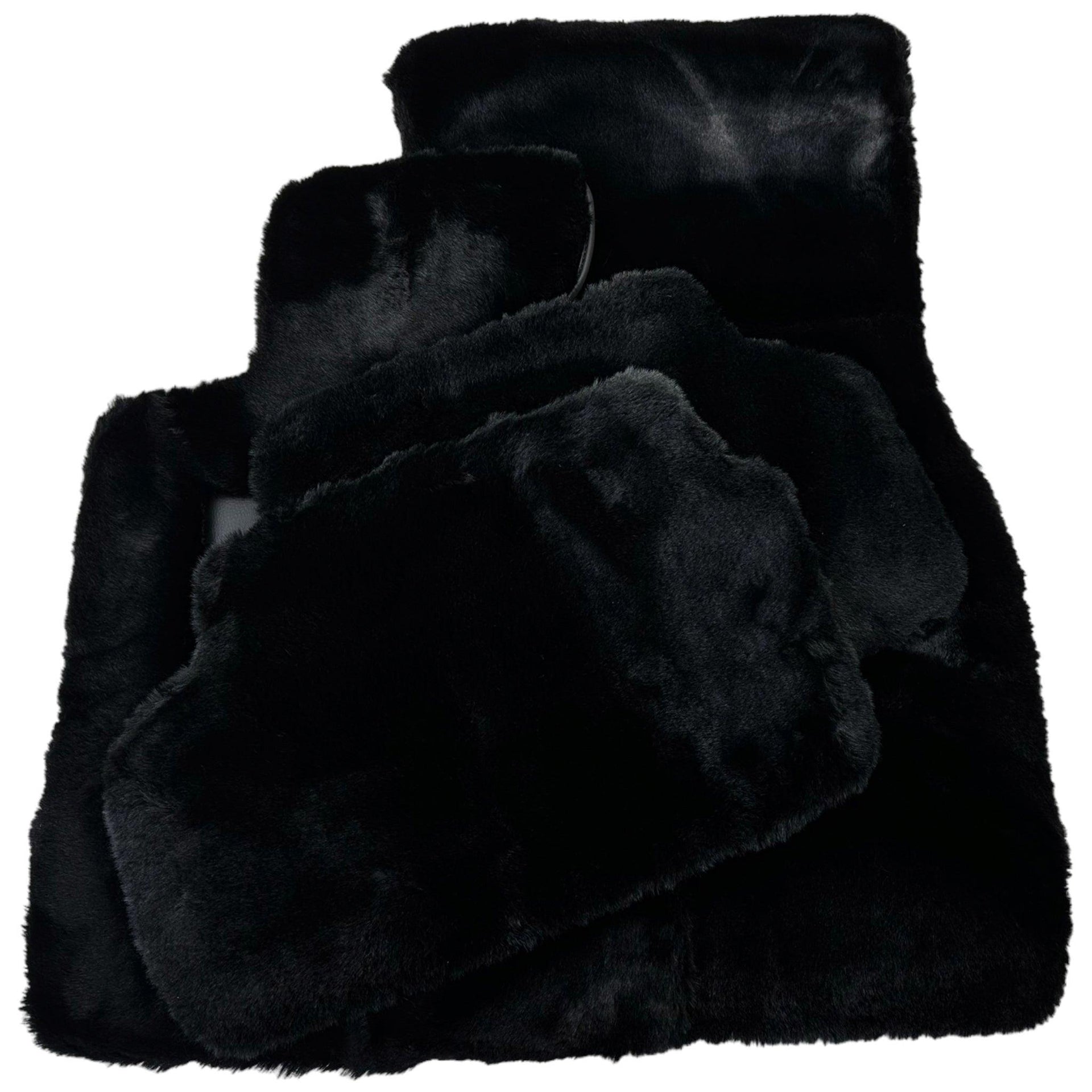 Black Sheepskin Floor Floor Mats For BMW X5 Series F15 - AutoWin