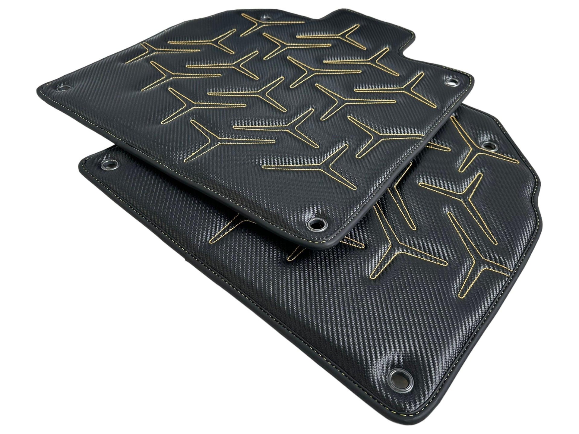 Carbon Leather Floor Mats for Lamborghini Aventador SV - AutoWin