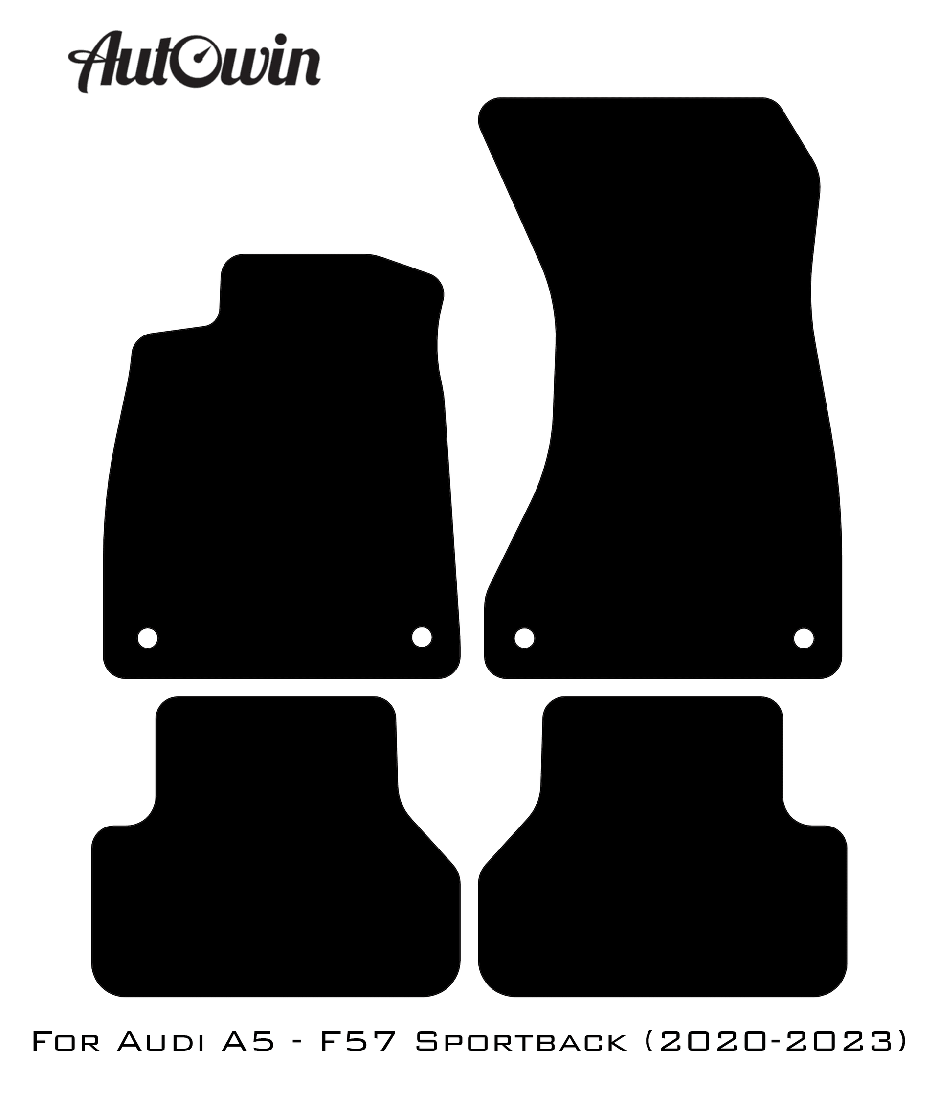 Dark Blue Floor Mats for Audi A5 - F57 Sportback (2020-2023) | ER56 Design - AutoWin