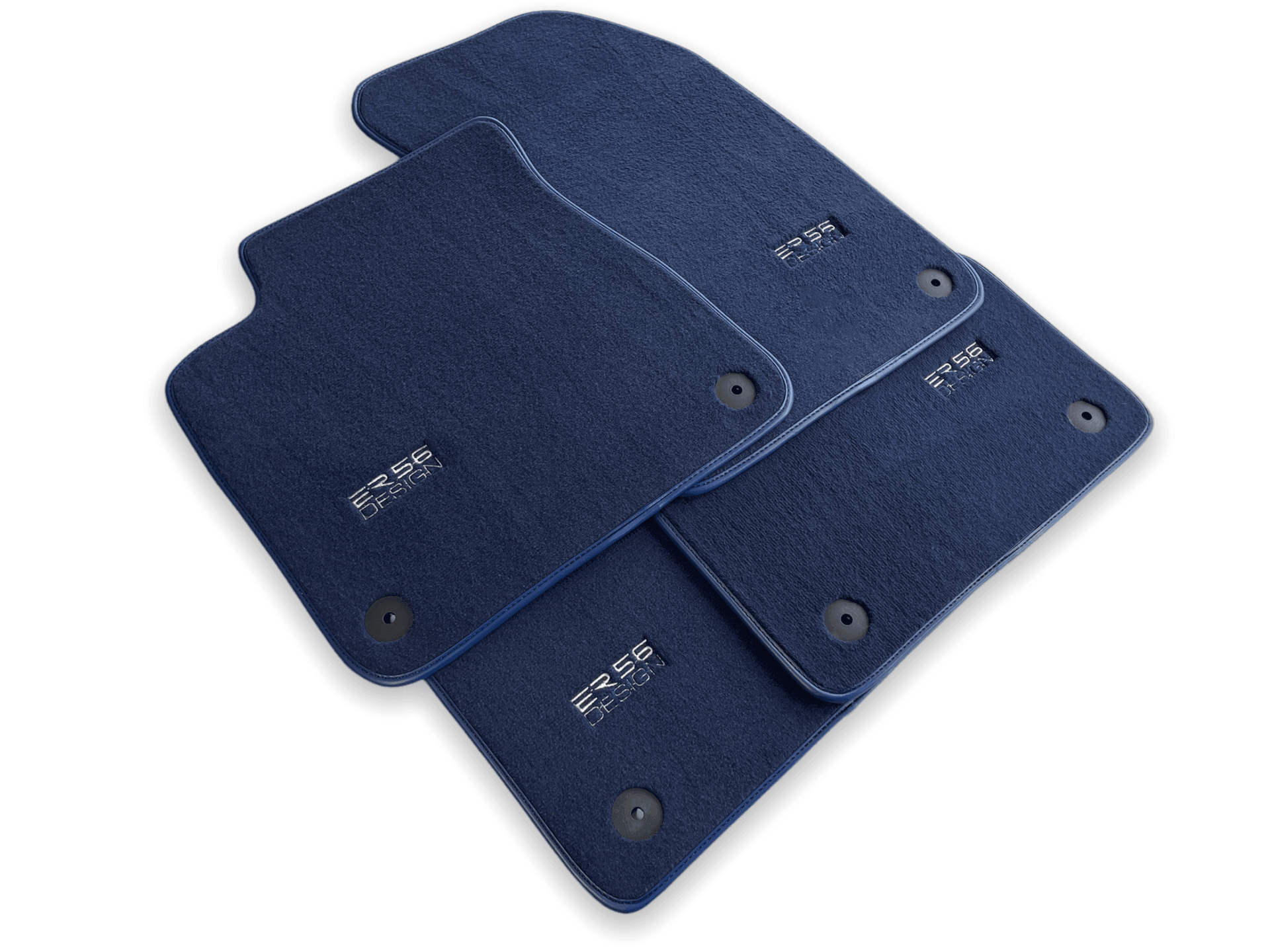 Dark Blue Floor Mats for Audi A6 - C6 Avant Facelift (2008-2011) | ER56 Design - AutoWin
