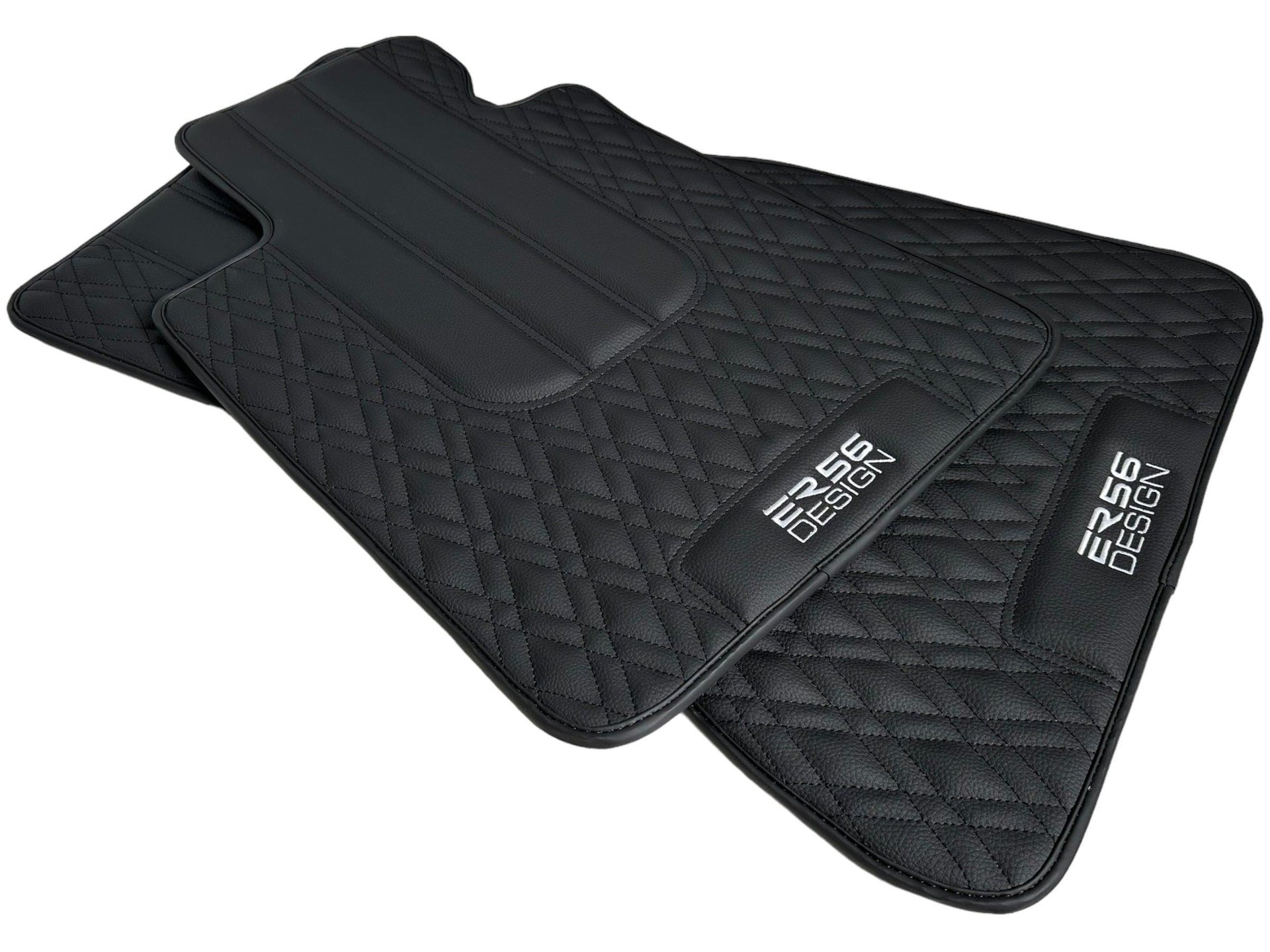 Floor Mats For BMW X4 Series F26 Black Leather Er56 Design - AutoWin