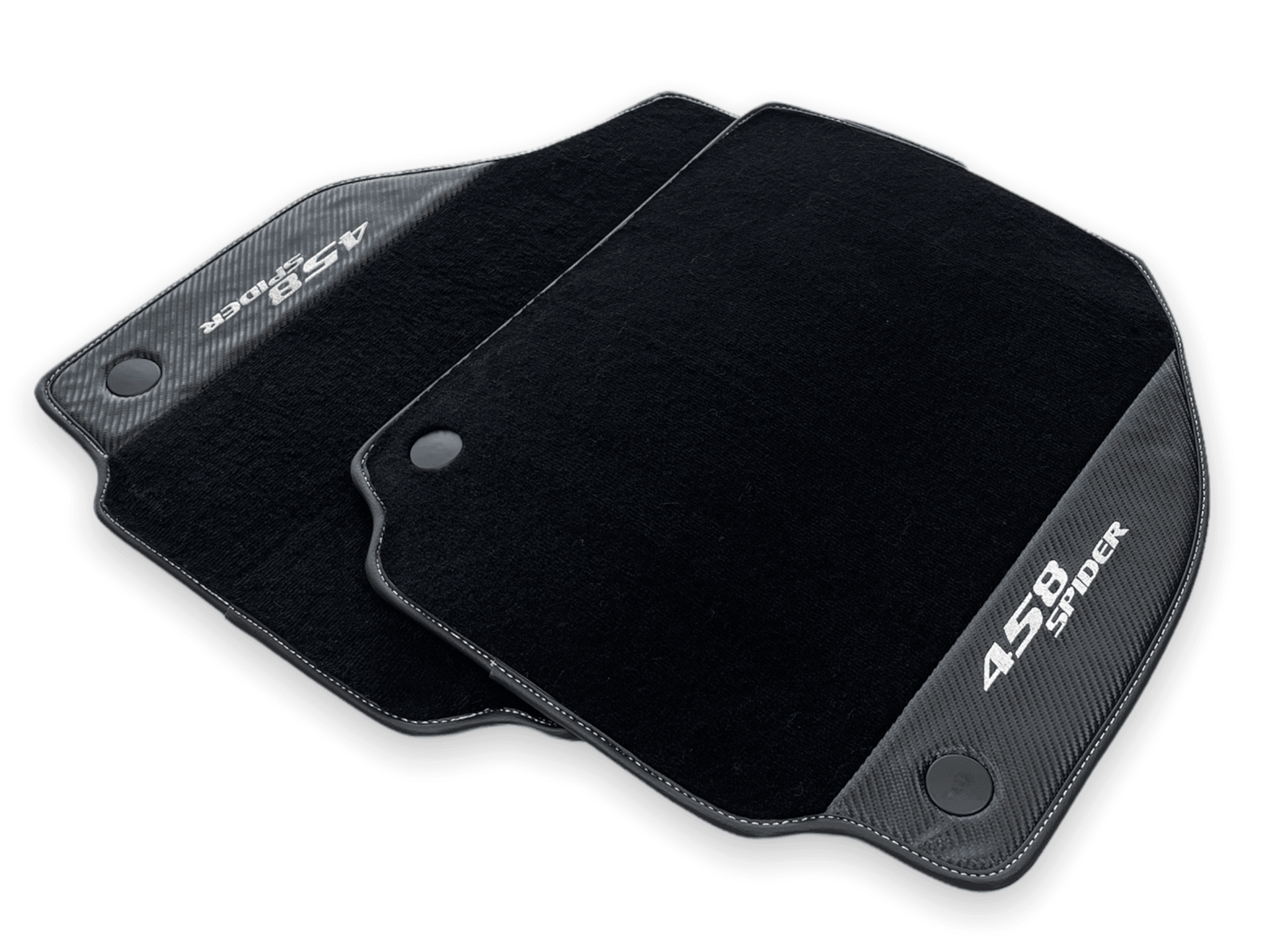 Floor Mats For Ferrari 458 Spider 2012-2015 Carbon Leather - AutoWin