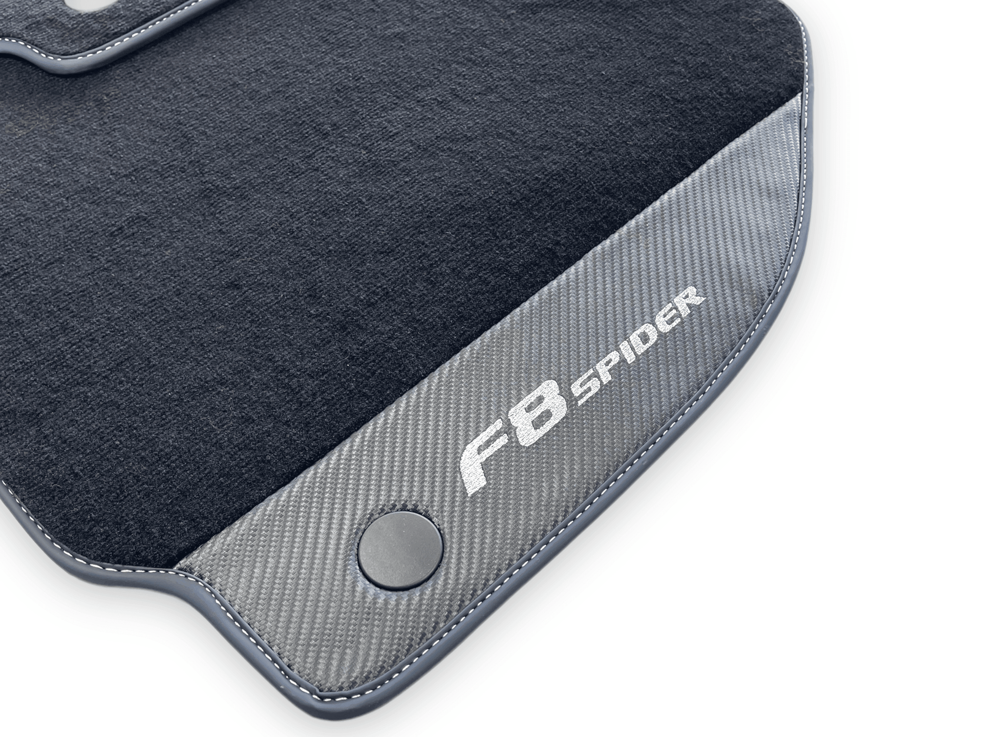 Floor Mats For Ferrari F8 Spider 2019-2022 With Carbon Fiber Leather - AutoWin