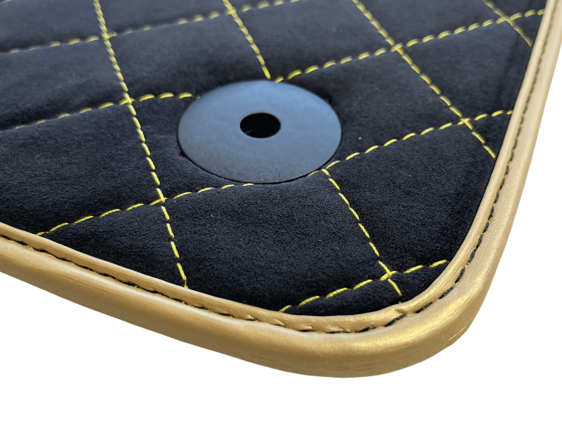 Lamborghini Urus Alcantara Leather Floor Mats with Gold Trim