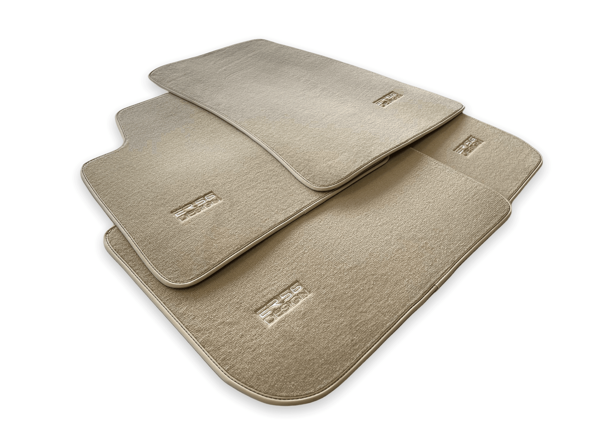 Floor Mats For Rolls Royce Cullinan Rr31 2018-2023 Beige ER56 Design - AutoWin