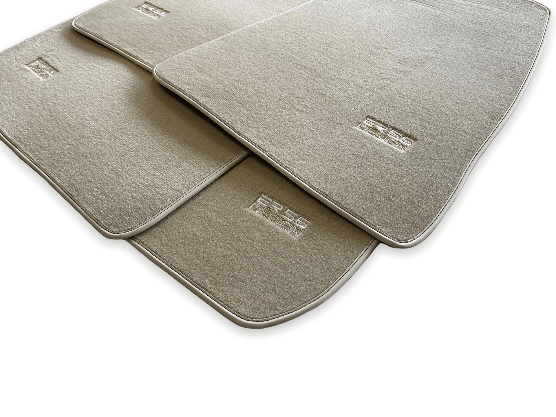 Floor Mats For Rolls Royce Dawn Rr6 2016-2023 Beige ER56 Design - AutoWin