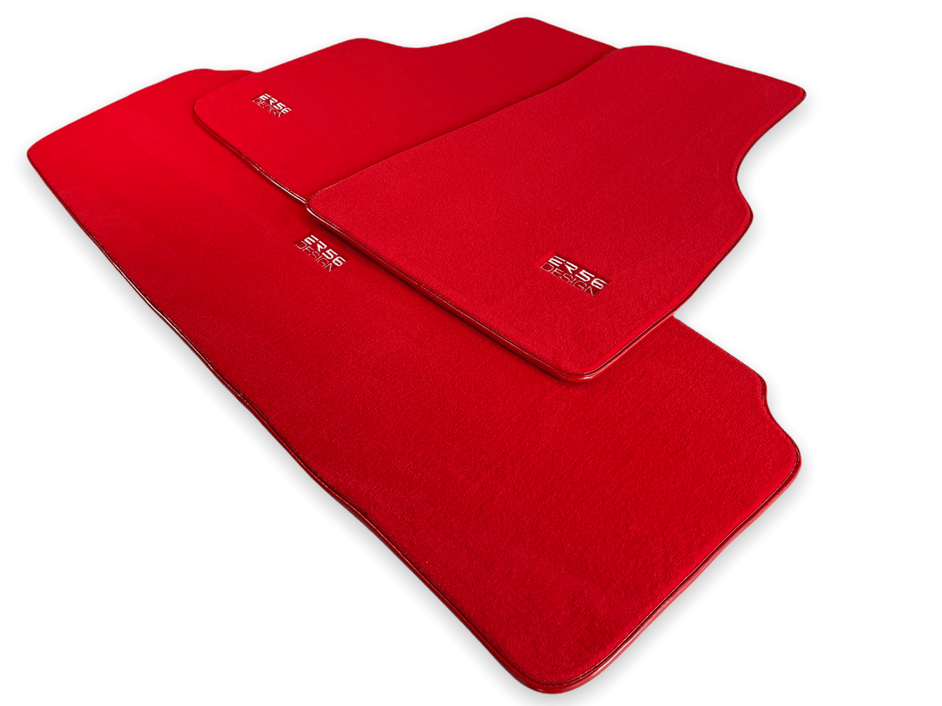 Floor Mats For Tesla Model S Red Tailored Carpets ER56 Design - AutoWin