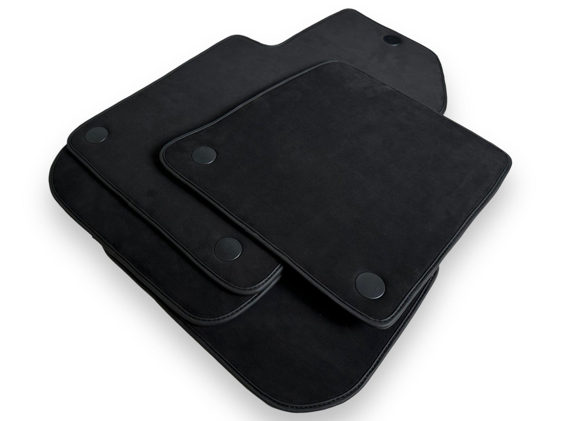 Genuine Alcantara Floor Mats for Ferrari 599 Coupe 2006-2012 Black ER56 Design - AutoWin