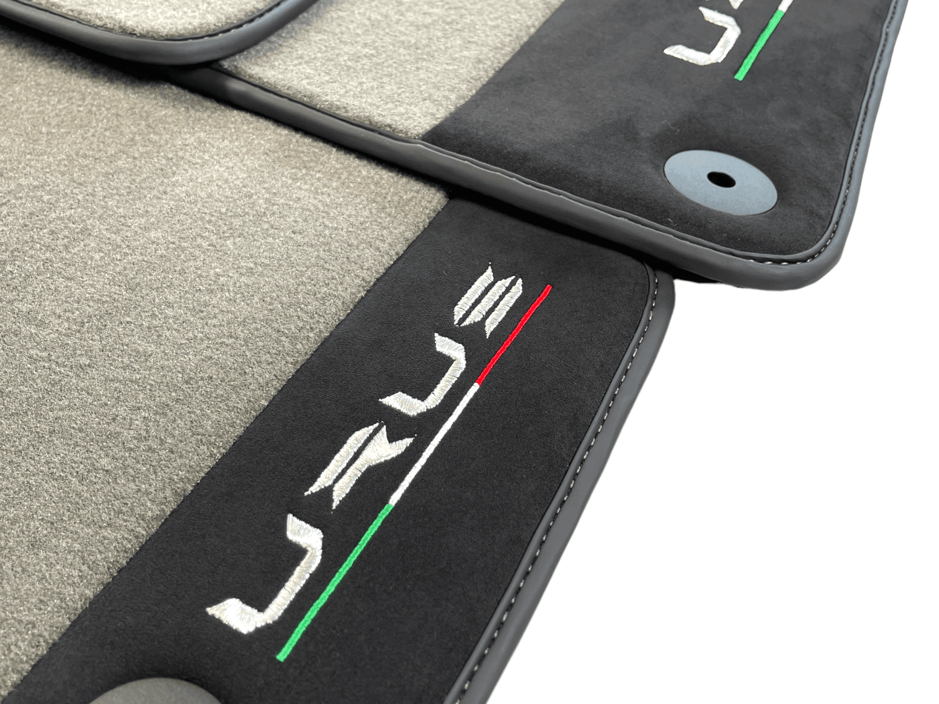 Gray Floor Mats For Lamborghini Urus With Alcantara Leather - AutoWin