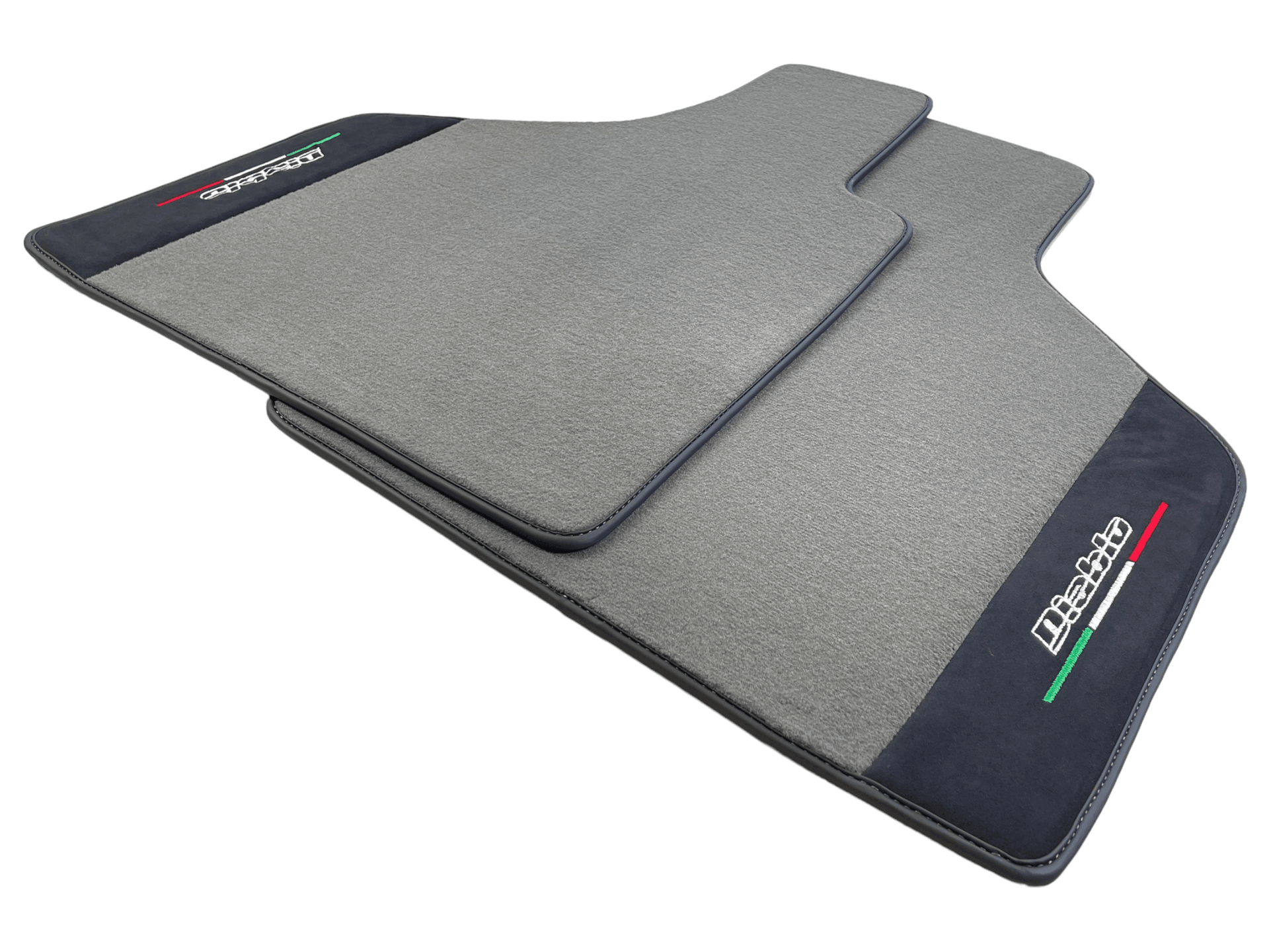 Gray Floor Mats Lamborghini Diablo 1990-2001 Alcantara Leather - AutoWin