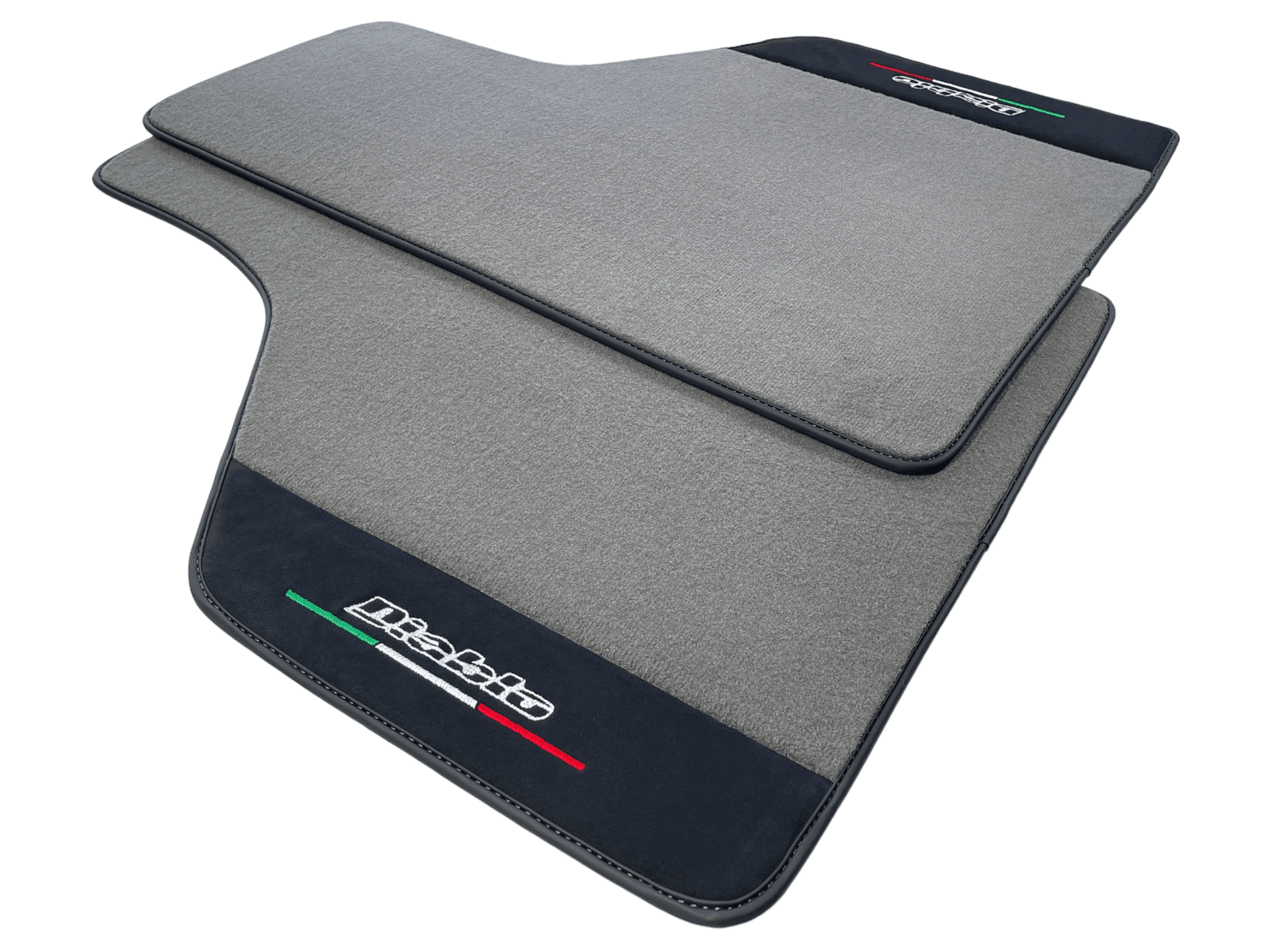 Gray Floor Mats Lamborghini Diablo 1990-2001 Alcantara Leather - AutoWin