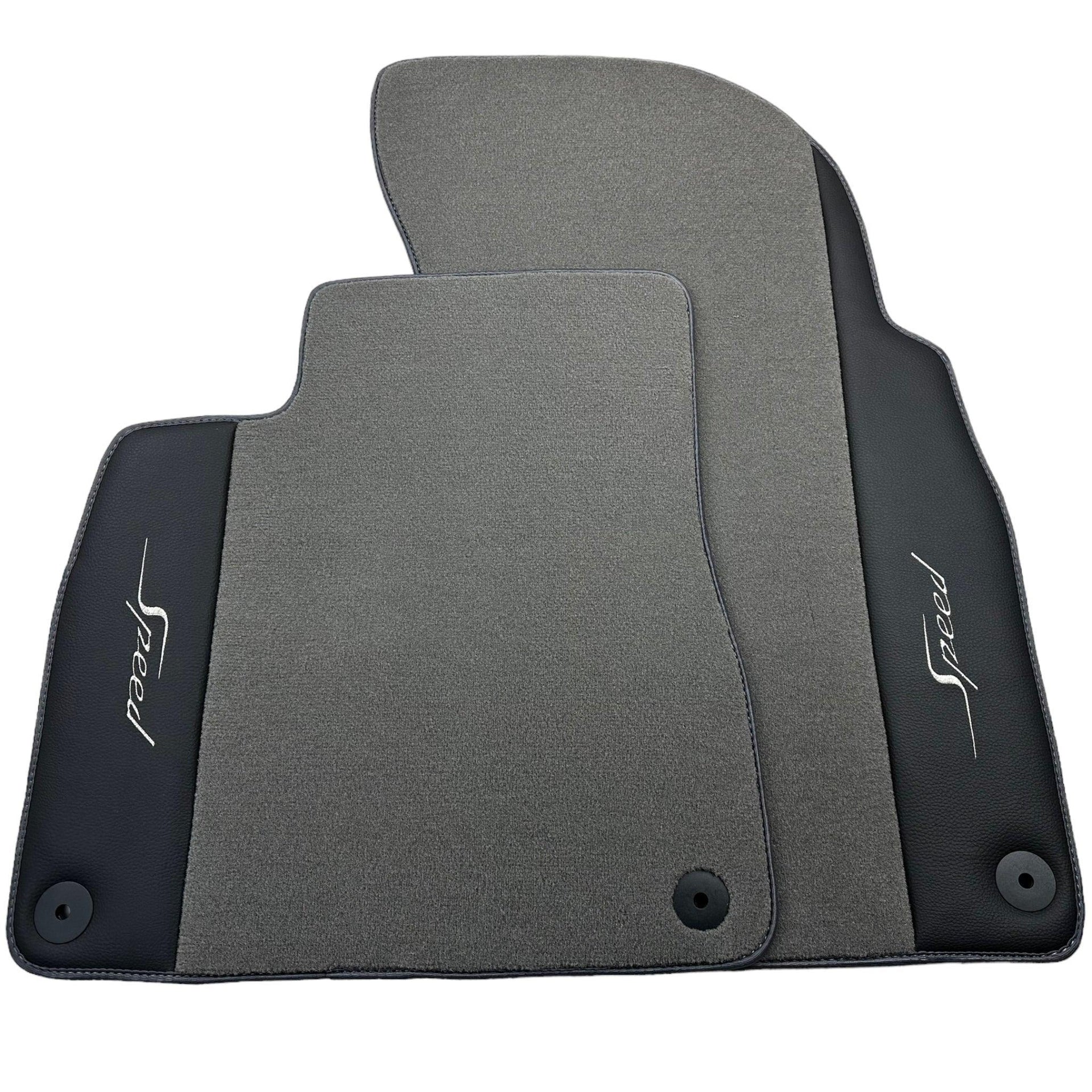 Grey Floor Mats For Bentley Mulsanne (2010-2020) with Leather - AutoWin