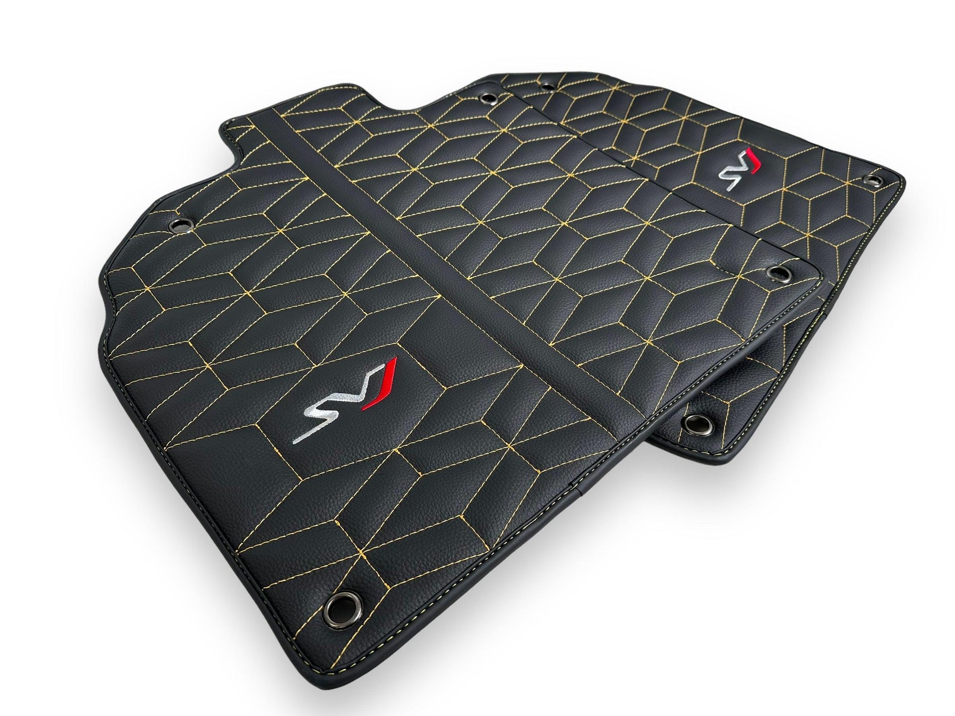 Leather Floor Mats for Lamborghini Aventador SVJ Limited Edition - AutoWin