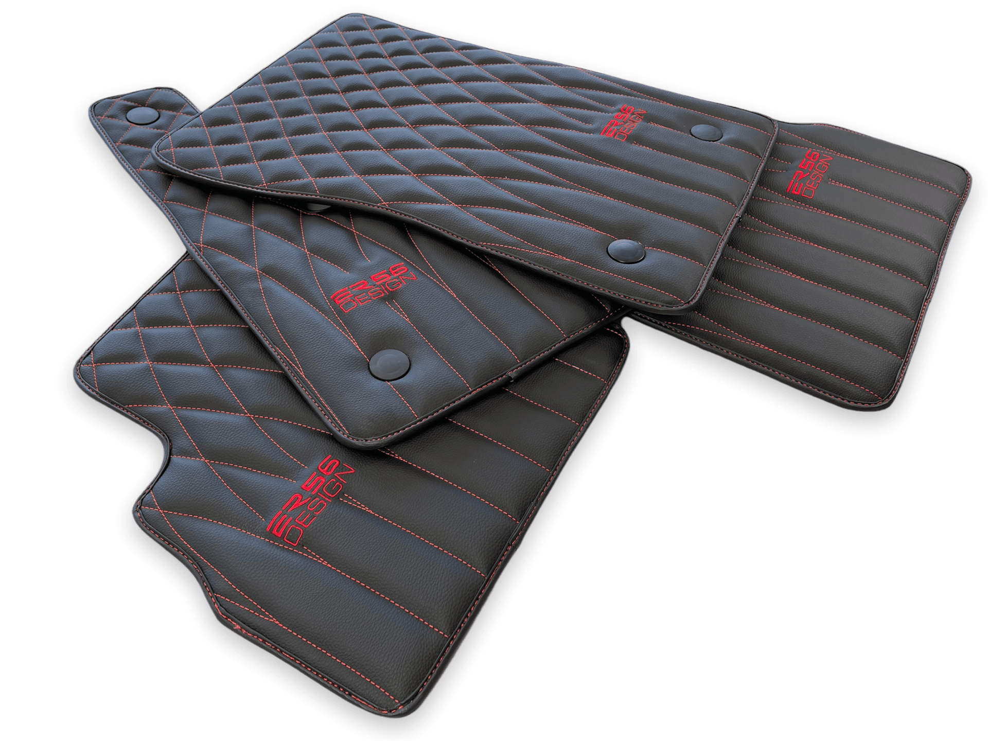 Leather Floor Mats For Mercedes-Benz G Class 1990–2018 W463 ER56 Design - AutoWin