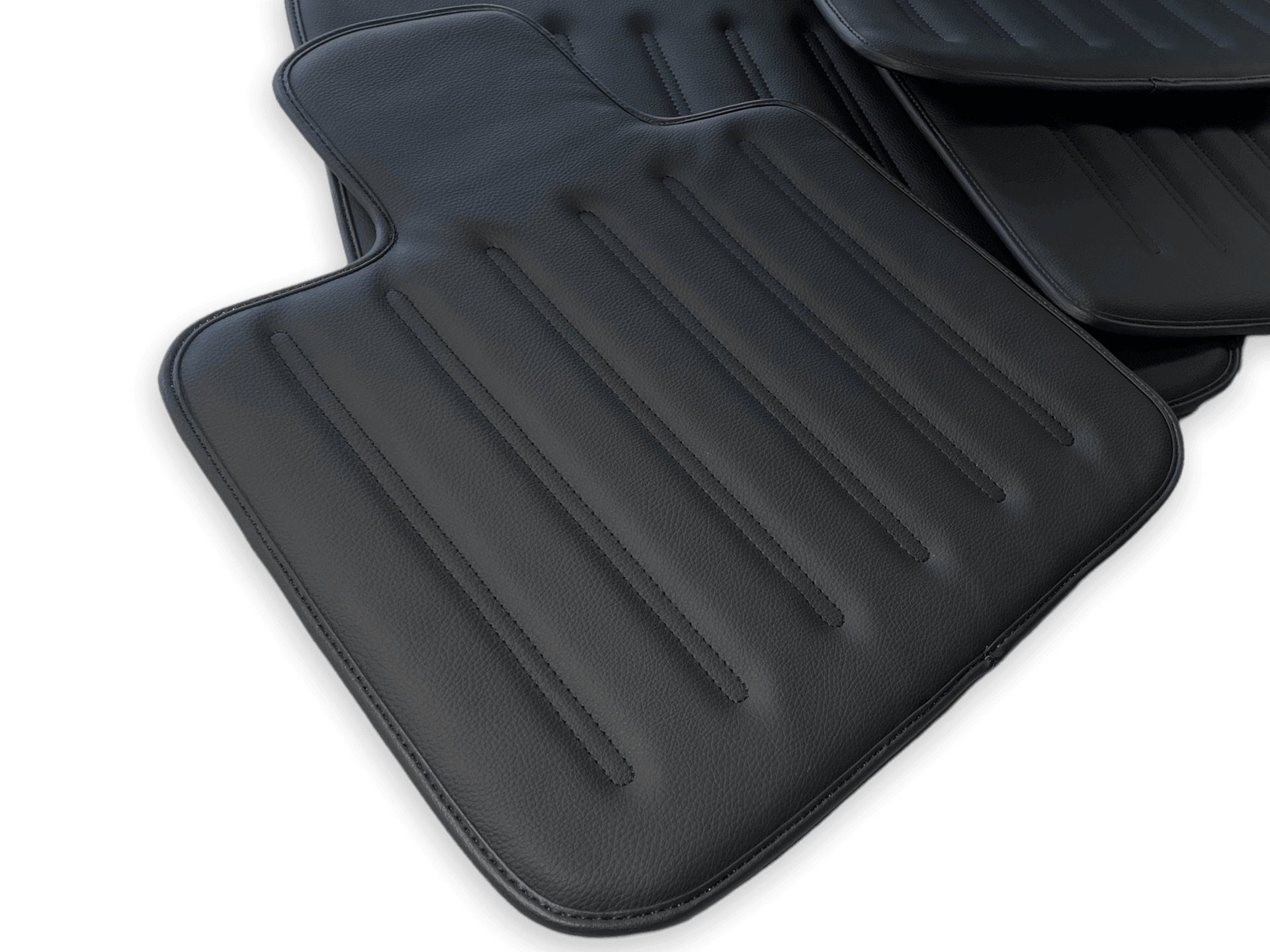 Leather Floor Mats For Rolls Royce Shadow 1965-1977 Black - AutoWin