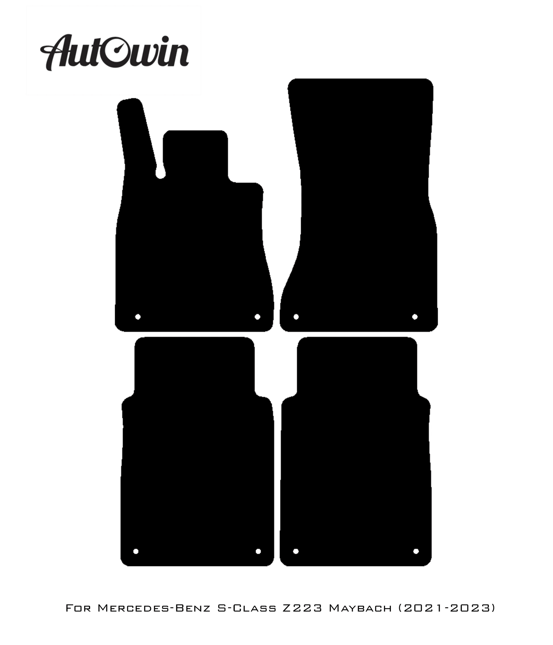 Red Floor Mats For Mercedes Benz S-Class Z223 Maybach (2021-2023) | Limited Edition - AutoWin