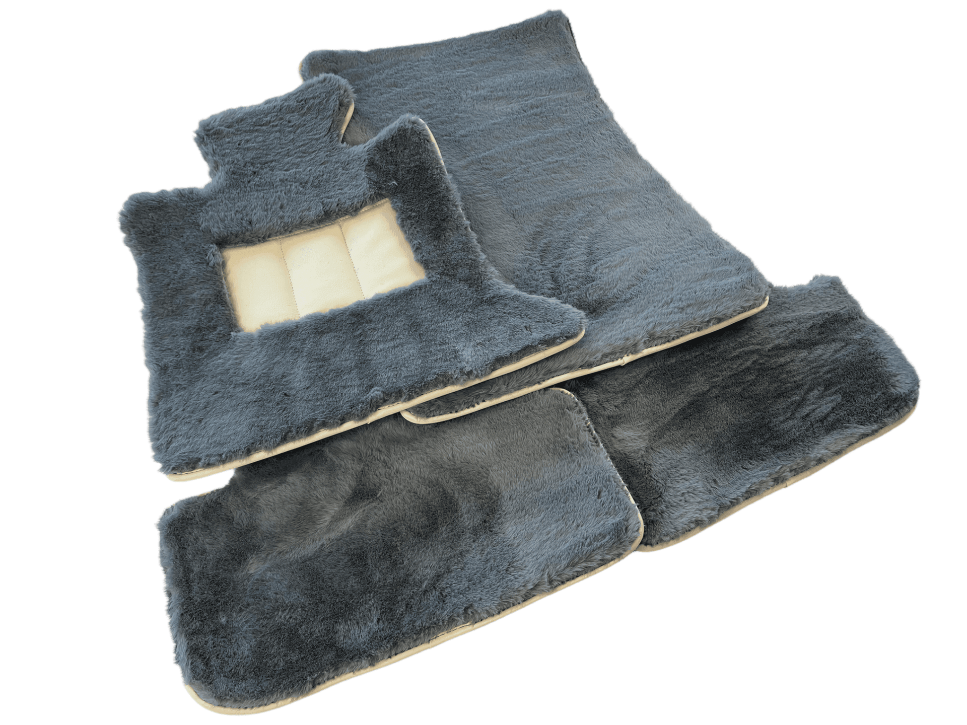Sheepskin Floor Mats For Rolls Royce Ghost Series II (2021-2024) ER56 Design Brand - AutoWin