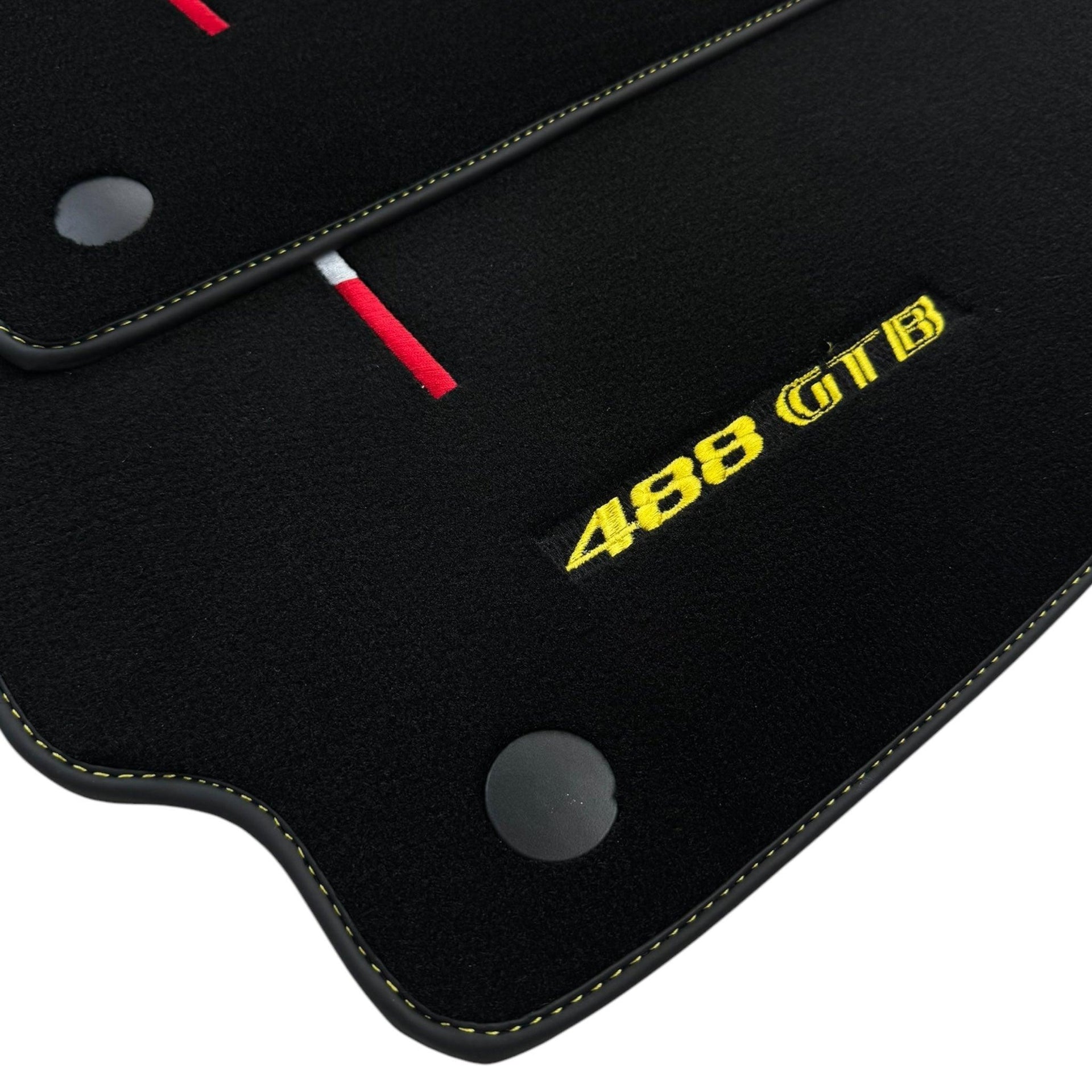 Floor Mats for Ferrari 488 GTB (2015-2022) Italian Edition | Black Trim - AutoWin