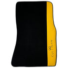 Black Floor Mats for Rolls Royce Cullinan with Yellow Leather - AutoWin
