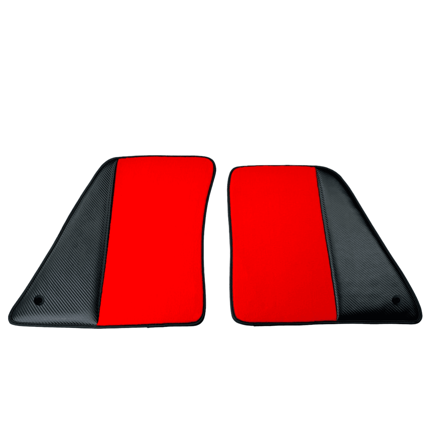Red Floor Mats for Ferrari 296 GTS (2022-2024) with Carbon Fiber - AutoWin