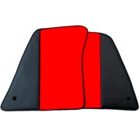 Red Floor Mats for Ferrari 296 GTS (2022-2024) with Leather - AutoWin