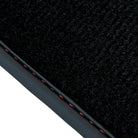 Black Floor Mats for Rolls Royce Cullinan with Red Alcantara Leather - AutoWin
