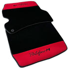 Black Floor Mats for Ferrari Portofino M (2018-2023) with Red Alcantara Leather - AutoWin