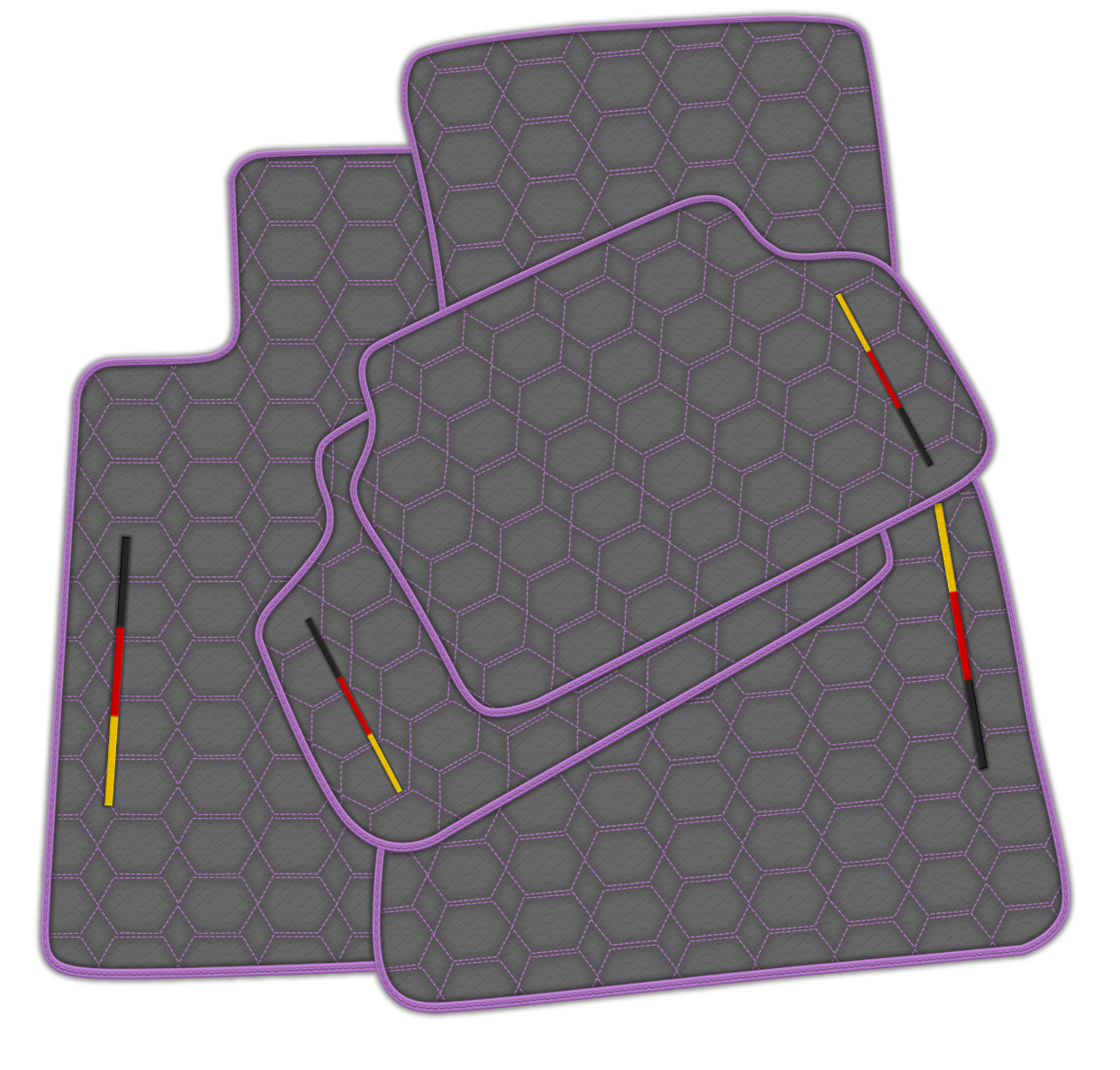 Stylish Customizable Gray Leather Floor Mats for BMW i8 Series l12 I15