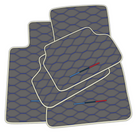 Stylish Customizable Brown Leather Floor Mats for BMW