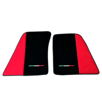 Red Floor Mats for Ferrari 296 GTS (2022-2024) with Alcantara Leather - AutoWin