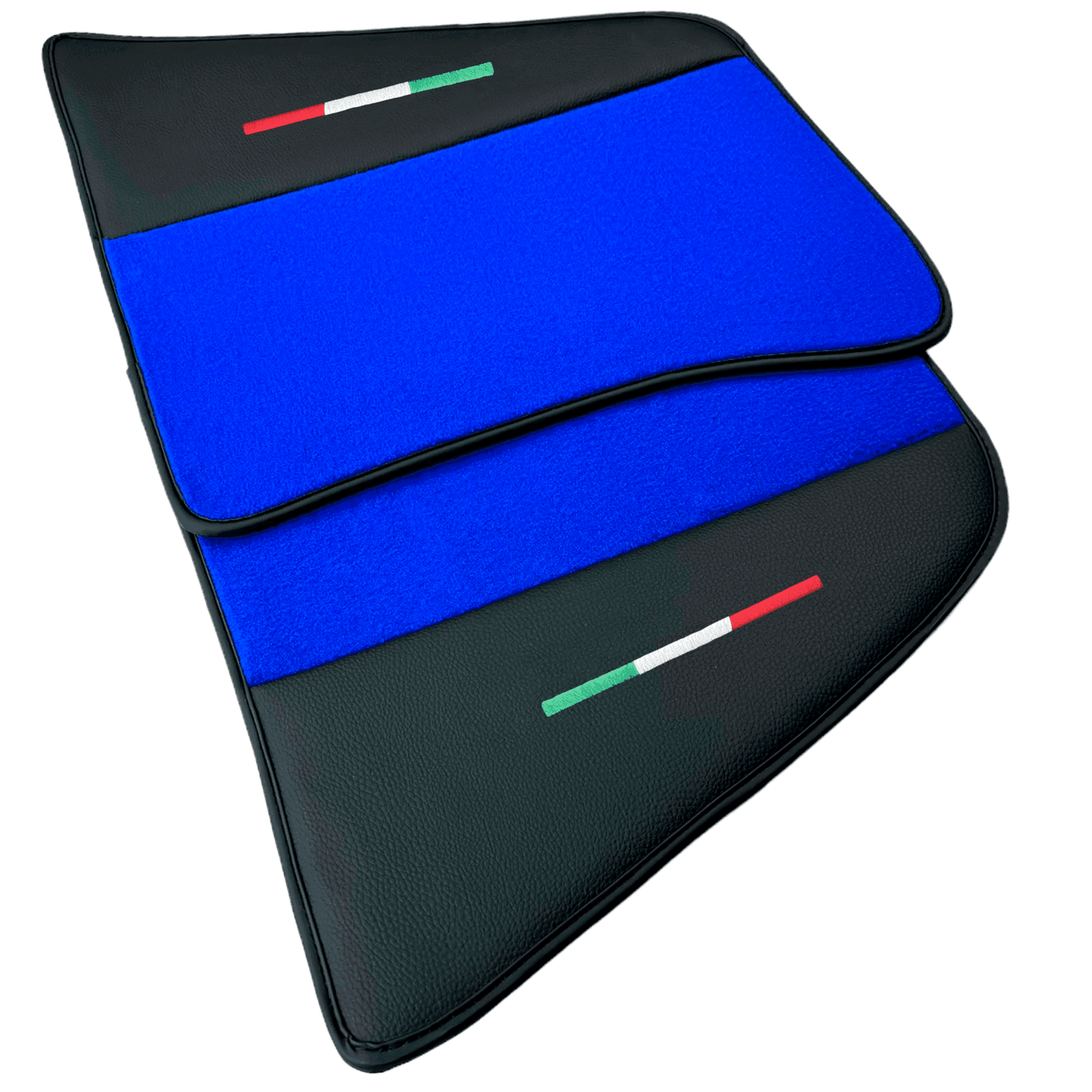 Blue Floor Mats for Ferrari 296 GTS (2022-2024) with Leather - AutoWin