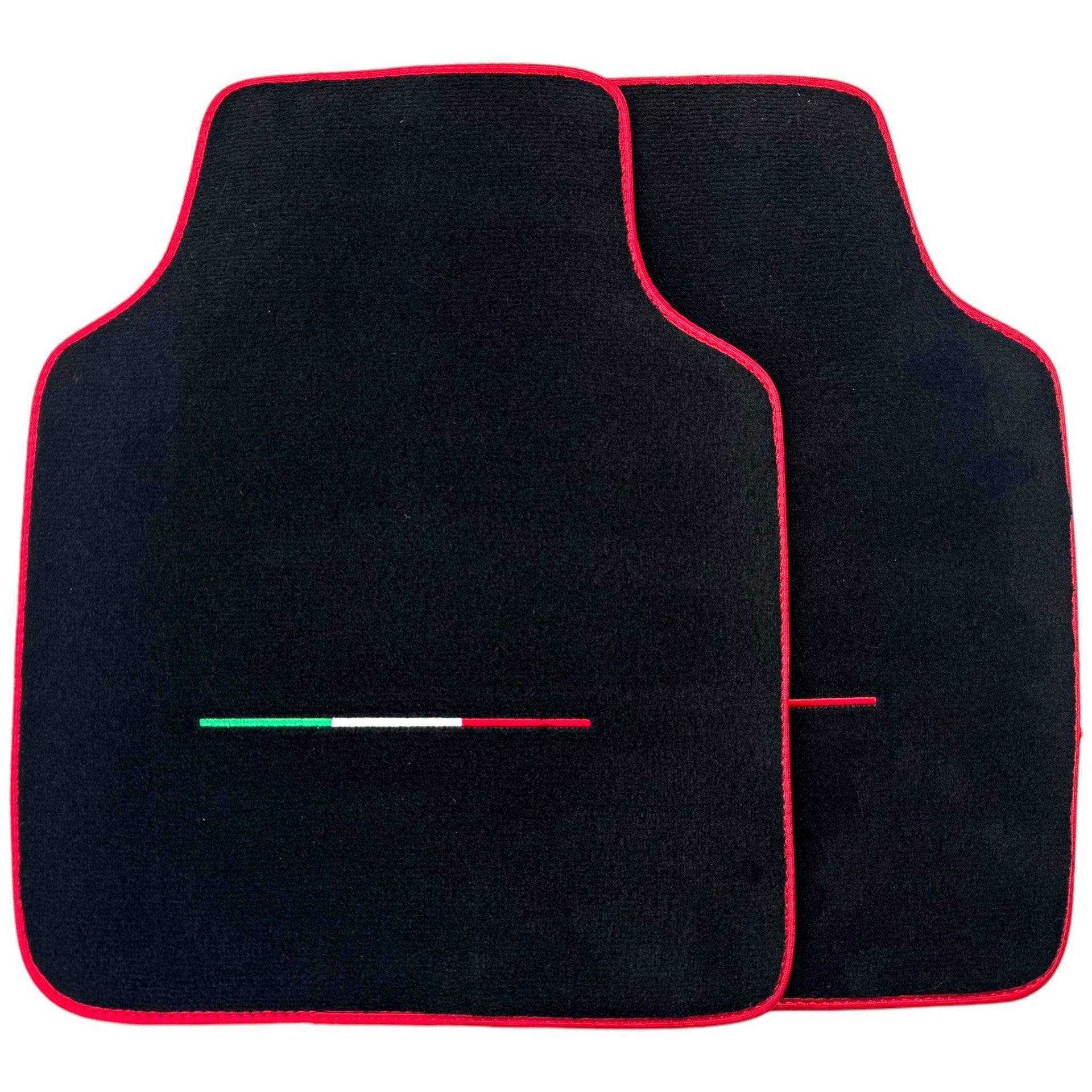Black Floor Mats for Ferrari Purosangue Long with Red Trim | Italian Edition - AutoWin