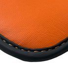 Black Floor Mats for Rolls Royce Ghost Series I (2010–2020) with Orange Leather - AutoWin