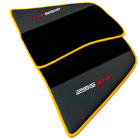 Premium Black Floor Mats for Ferrari 296 GTS (2022-2024) with Yellow Trim