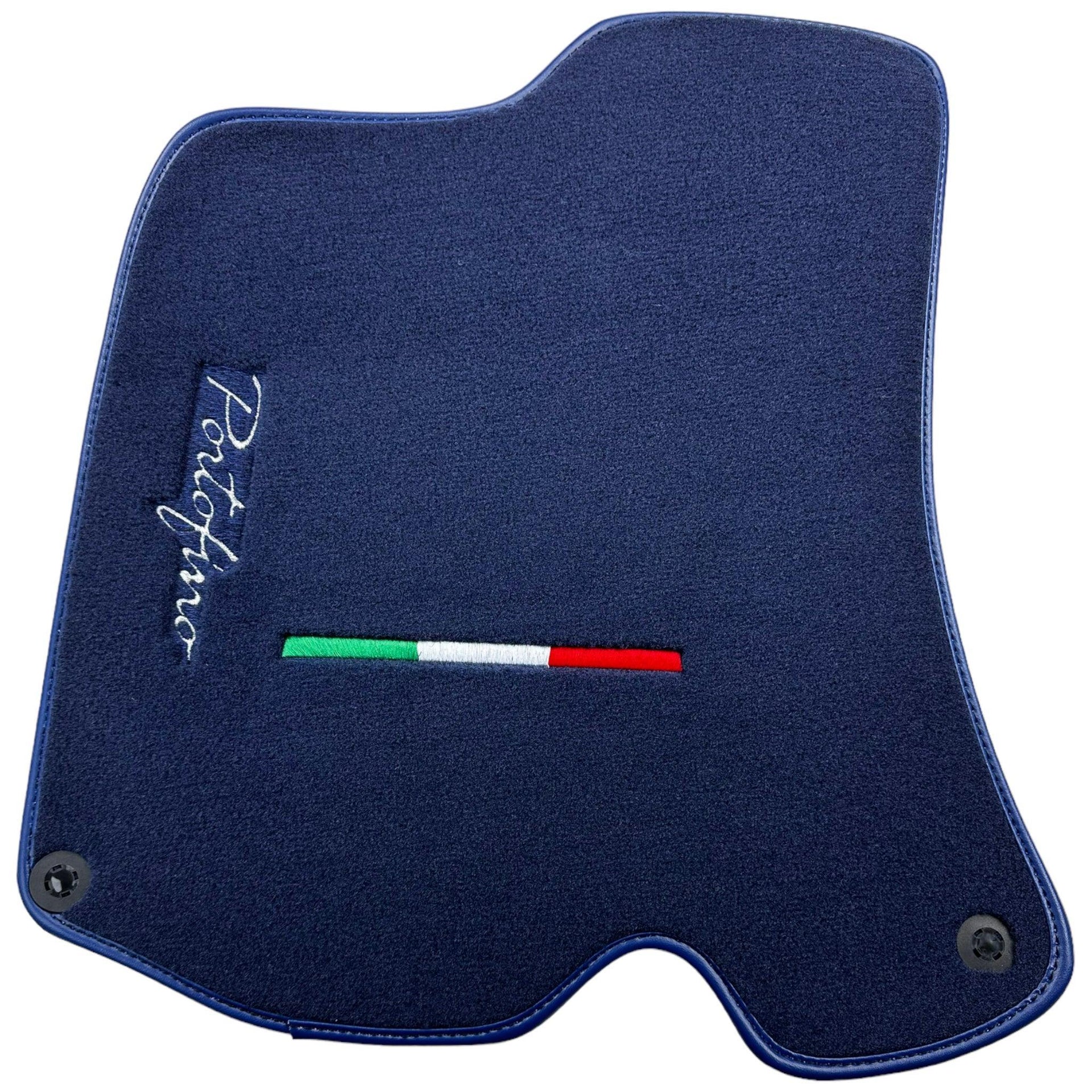 Dark Blue Floor Mats for Ferrari Portofino (2018-2023) Italian Edition - AutoWin
