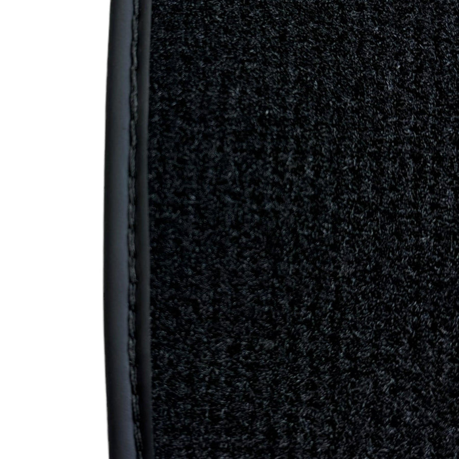 Black Floor Mats for Ferrari 488 Pista Spider 2019-2021 with Leather - AutoWin