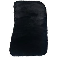 Black Sheepskin Floor Mats for Rolls-Royce Ghost Series II (2021-2024) I Orange Leather Trim - AutoWin